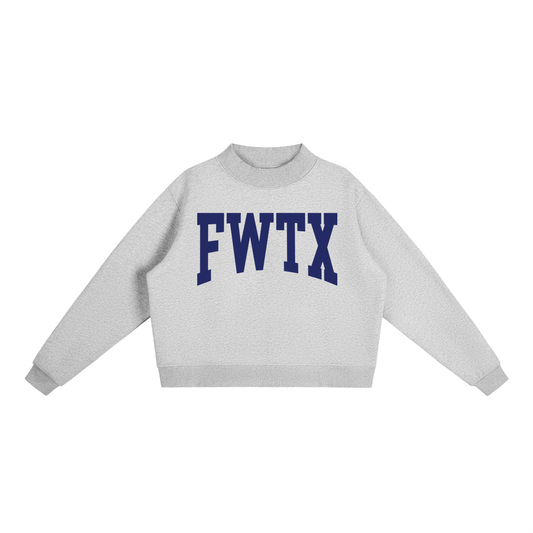 Fort Worth TX Mock Neck Sweatshirt - Ivy Society