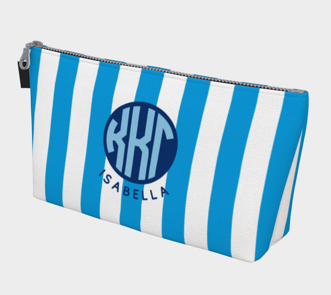 Kappa Kappa Gamma Monogram Personalized Makeup Bag
