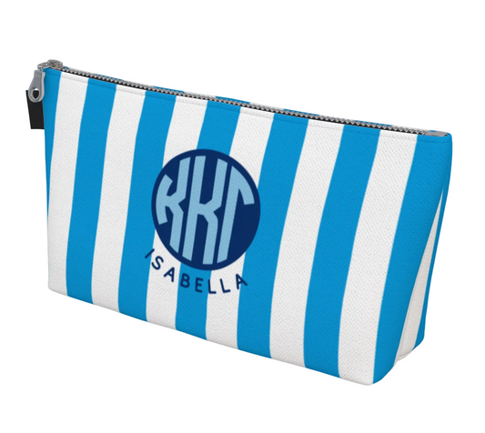Kappa Kappa Gamma Monogram Personalized Makeup Bag