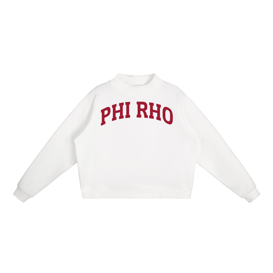 Maroon Phi Sigma Rho Mock Neck Sweatshirt - Ivy Society