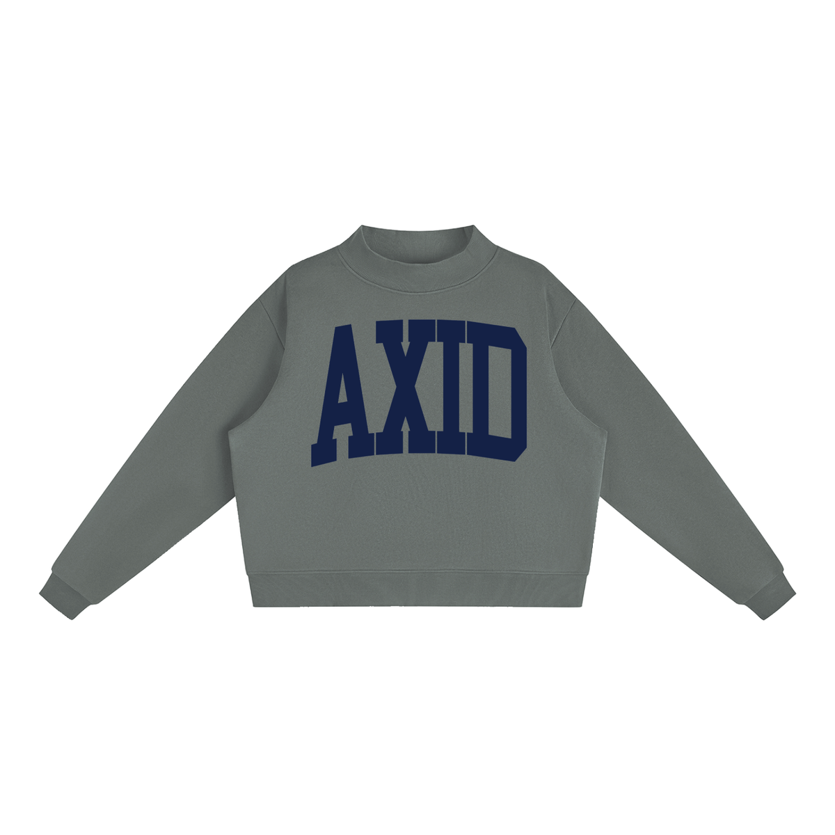 Essential Fleece Mock-Neck Crew Sweatshirt