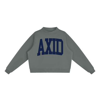 Essential Fleece Mock-Neck Crew Sweatshirt