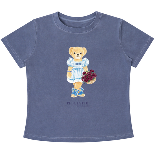 Pi Beta Phi Flower Bear T Shirt