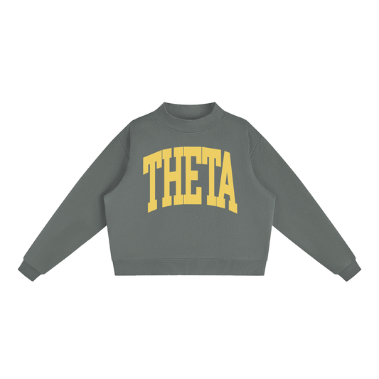 Kappa Alpha Theta Big Mock Neck Sweatshirt - Ivy Society