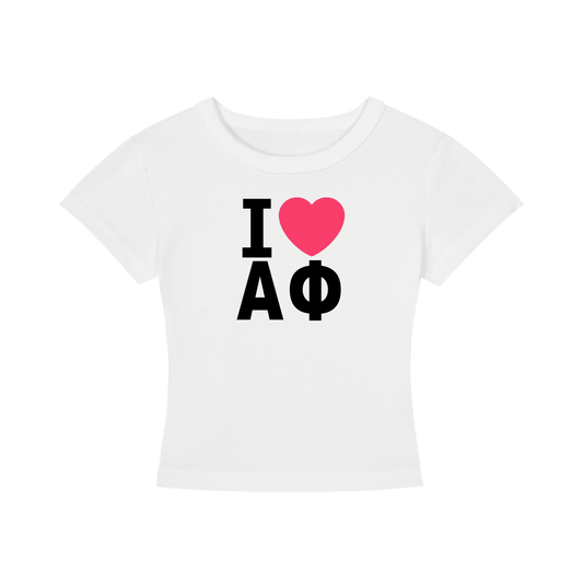 I Heart Alpha Phi Baby Tee