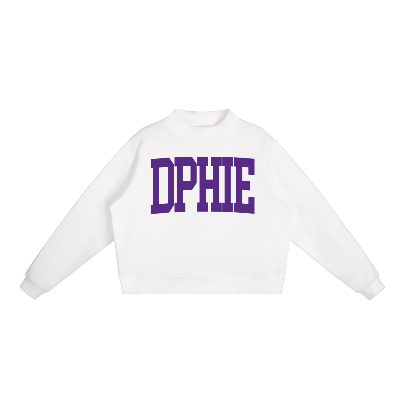 Delta Epsilon Phi Big Mock Neck Sweatshirt - Ivy Society