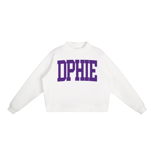 Delta Epsilon Phi Big Mock Neck Sweatshirt - Ivy Society
