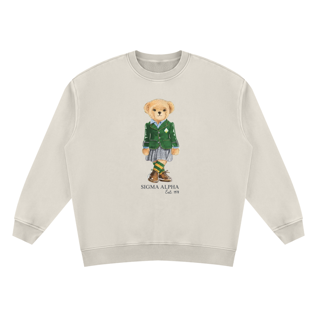 Sigma Alpha Sorority Bear Vintage Wash Sweatshirt