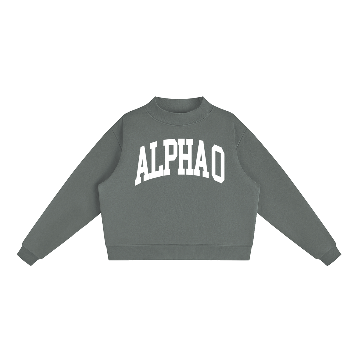 Alpha Omicron Pi Big Letters Mock Neck Sweatshirt