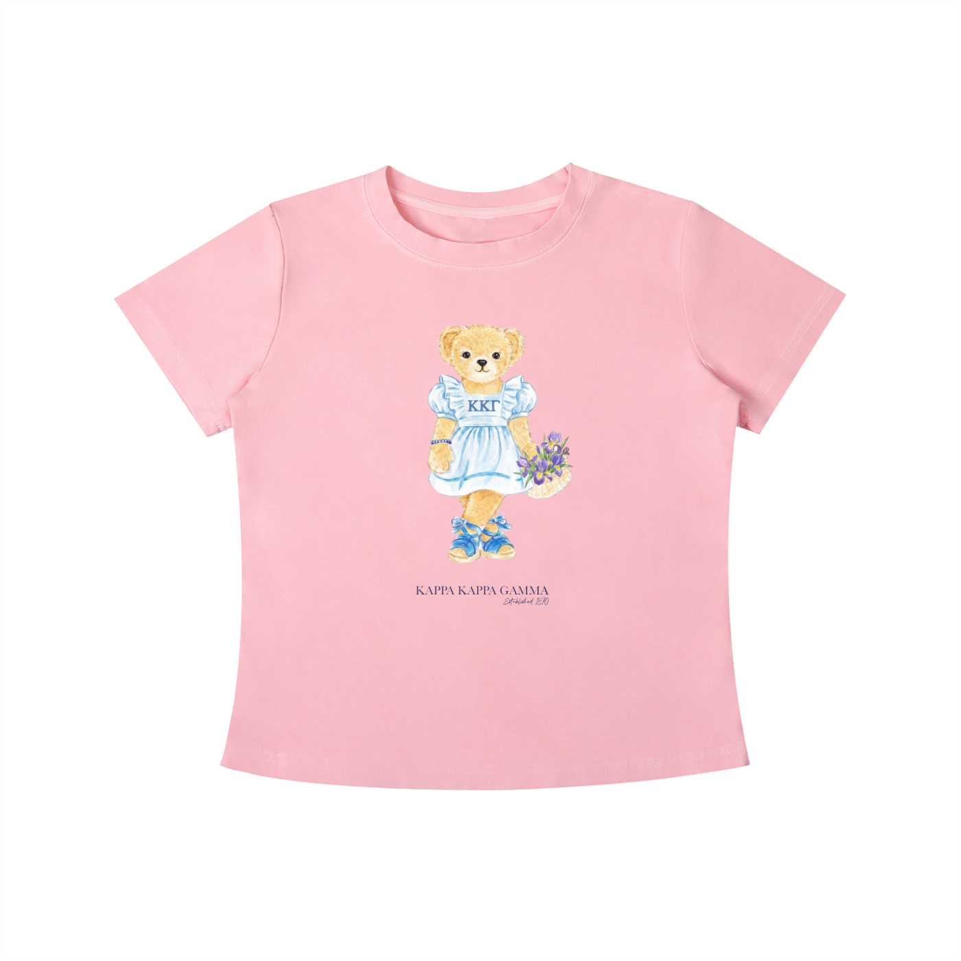 Kappa Kappa Gamma Flower Bear T Shirt