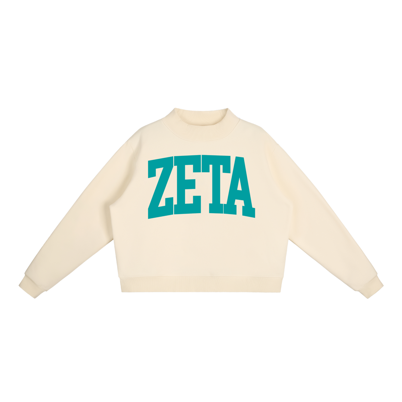 Zeta Tau Alpha Big Mock Neck Sweatshirt - Ivy Society