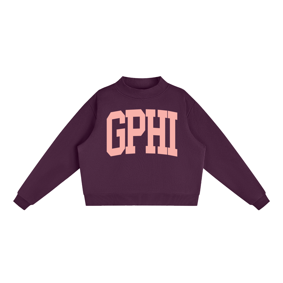 Gamma Phi Beta Big Mock Neck Sweatshirt