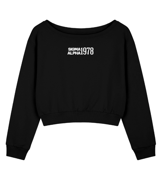 Sigma Alpha 1978 Off the Shoulder Sweatshirt