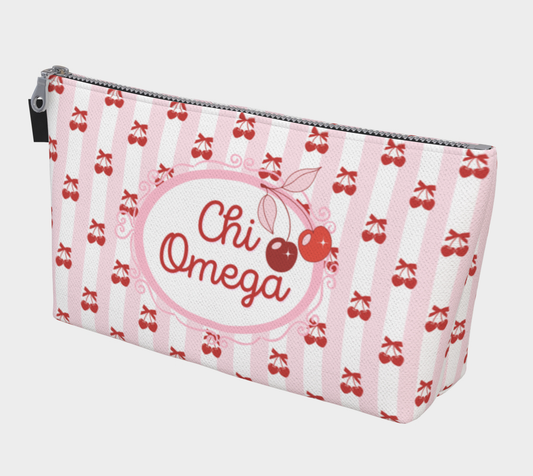 Chi Omega Cherries Makeup Bag