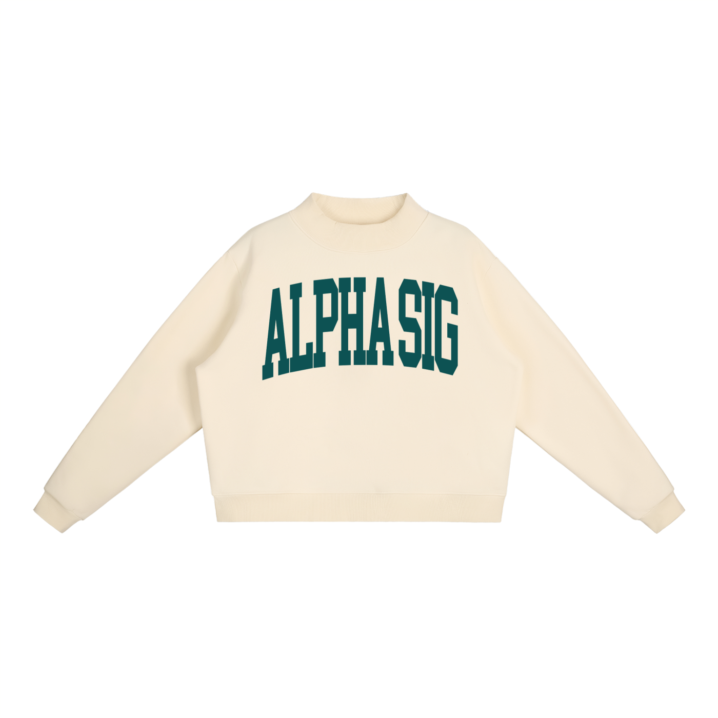 Alpha Sigma Alpha Big Mock Neck Sweatshirt - Ivy Society