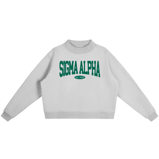 Sigma Alpha Mock Neck Sweatshirt - Ivy Society