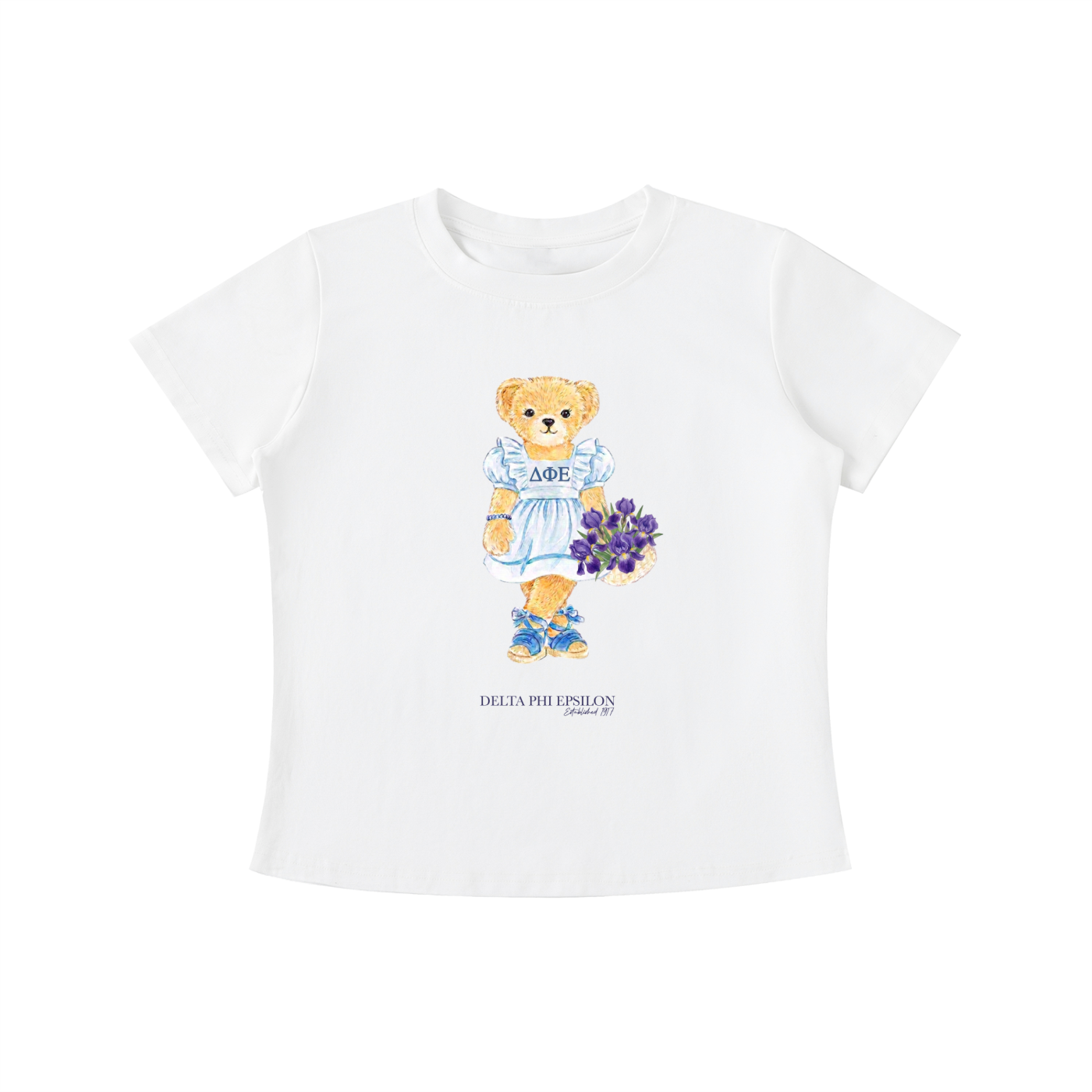 Delta Phi Epsilon Flower Bear T Shirt