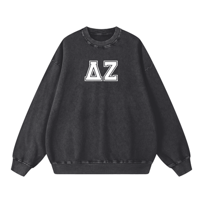 Delta Zeta Letters Oversized Sweatshirt - Ivy Society