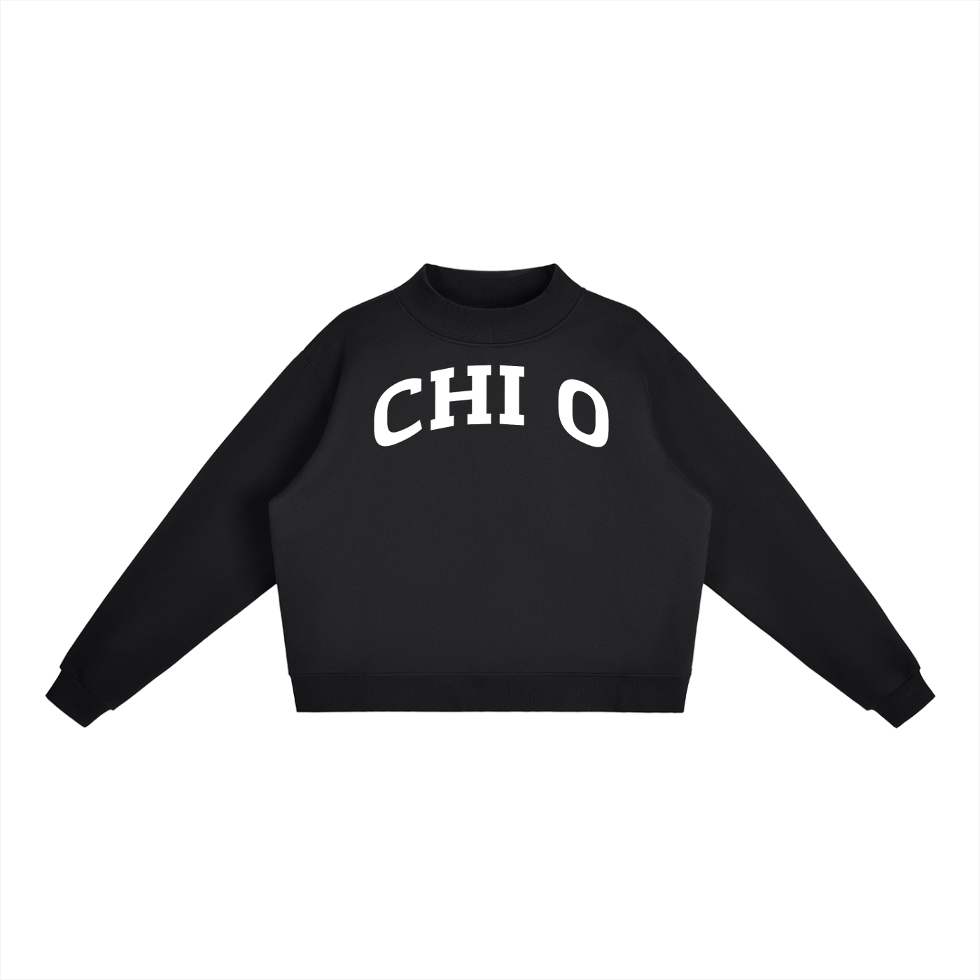Chi Omega Mock Neck Sweatshirt - Ivy Society