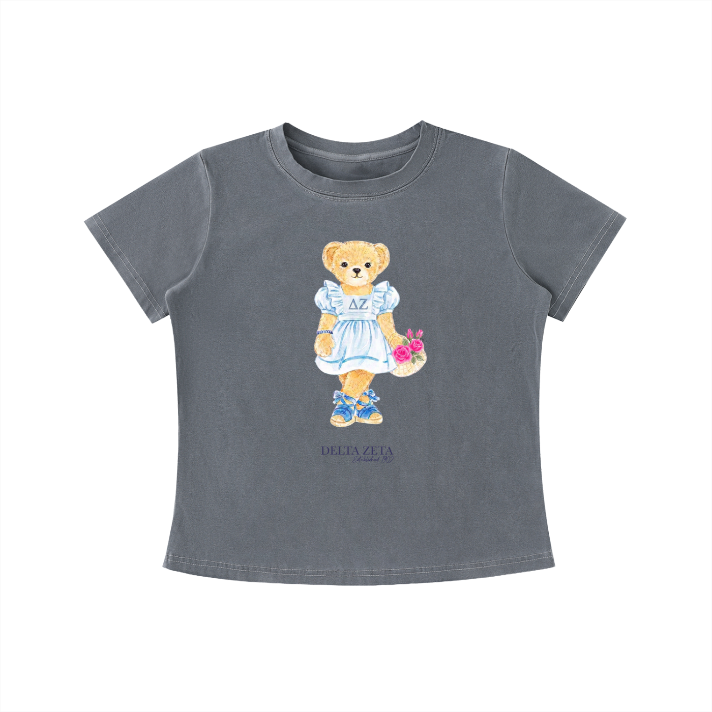 Delta Zeta Flower Bear T Shirt