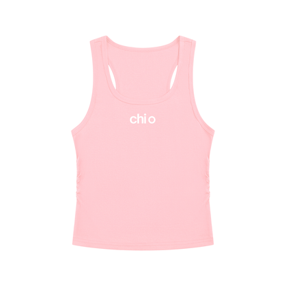 Chi Omega Athletic Ruched Tank Top