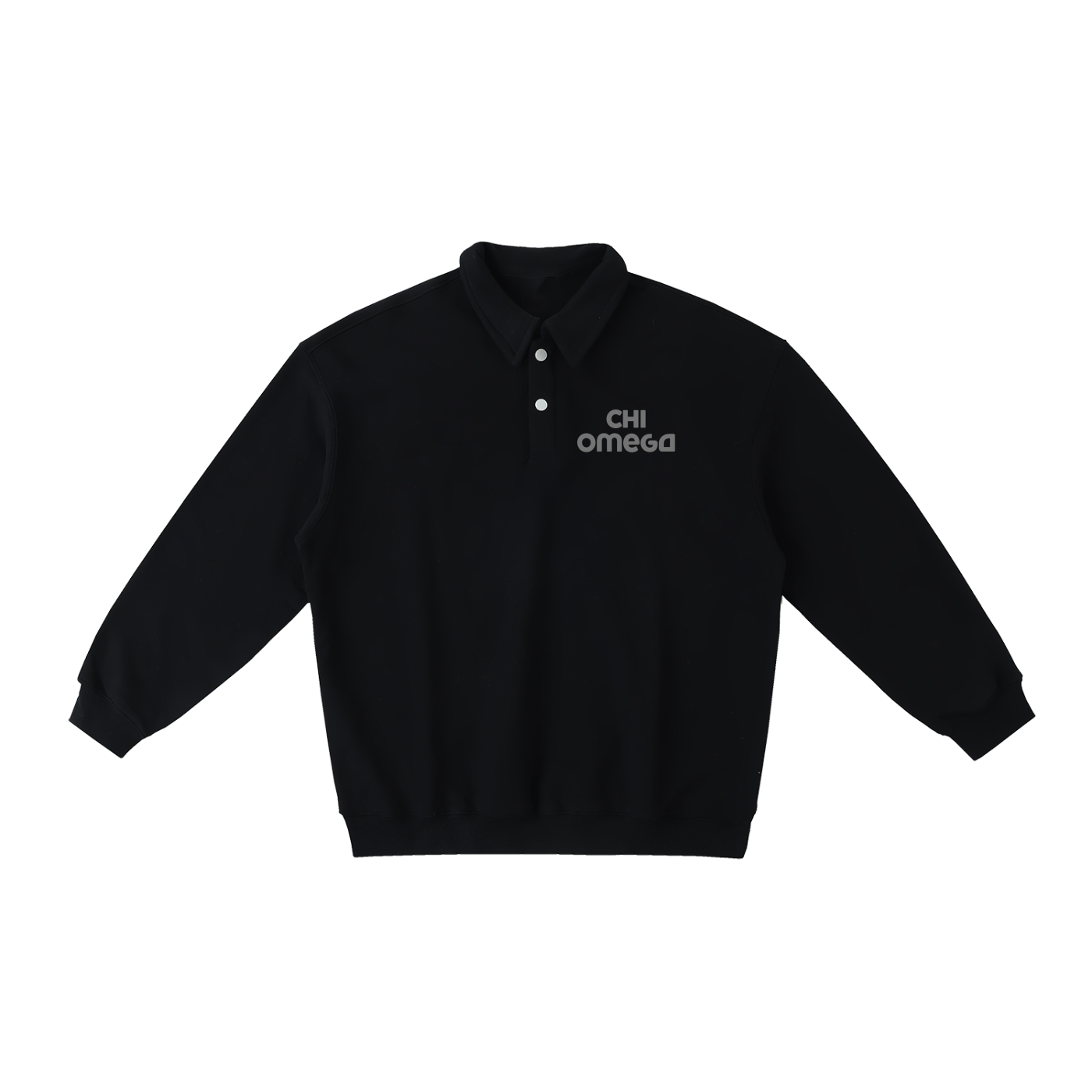 Chi Omega Polo Collar Sweatshirt
