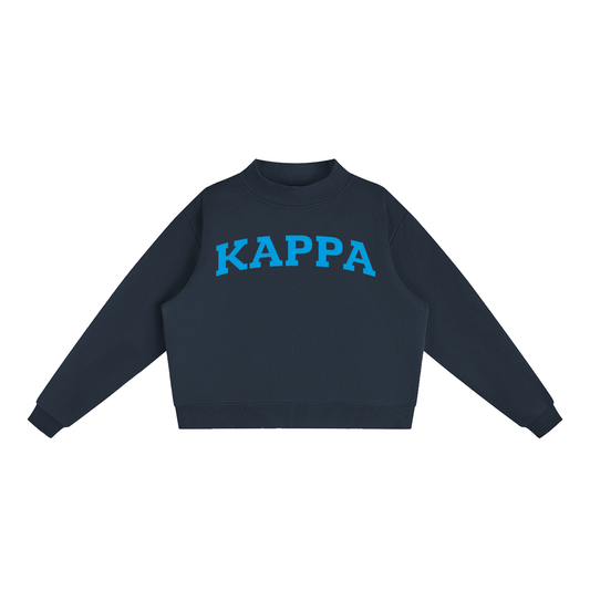 Kappa Kappa Gamma Blue Mock Neck Sweatshirt
