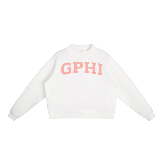 Blush Gamma Phi Beta Mock Neck Sweatshirt