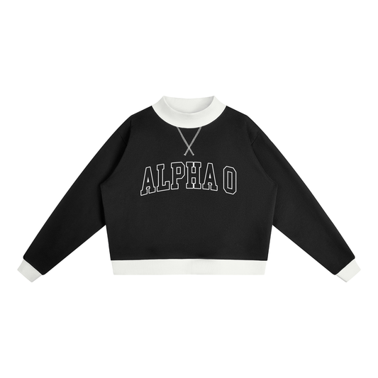Alpha Omicron Pi Two Tone Mockneck Sweatshirt