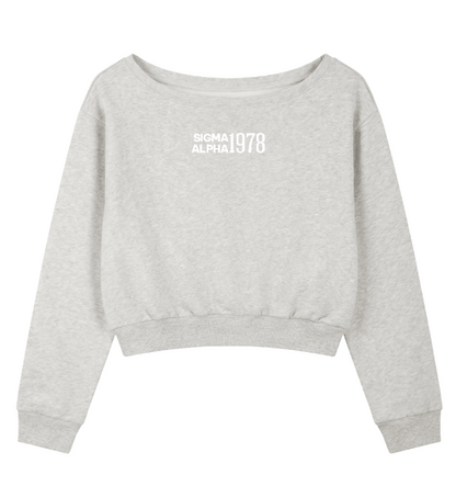 Sigma Alpha 1978 Off the Shoulder Sweatshirt
