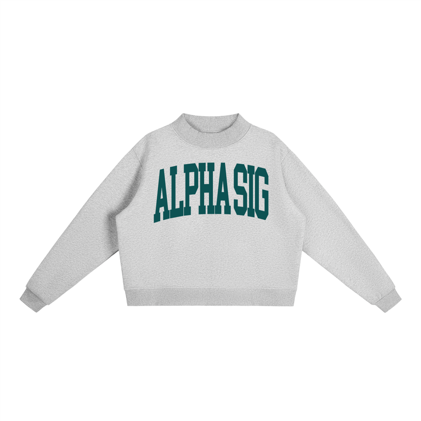 Alpha Sigma Alpha Big Mock Neck Sweatshirt - Ivy Society