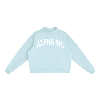Alpha Sigma Alpha Mock Neck Sweatshirt
