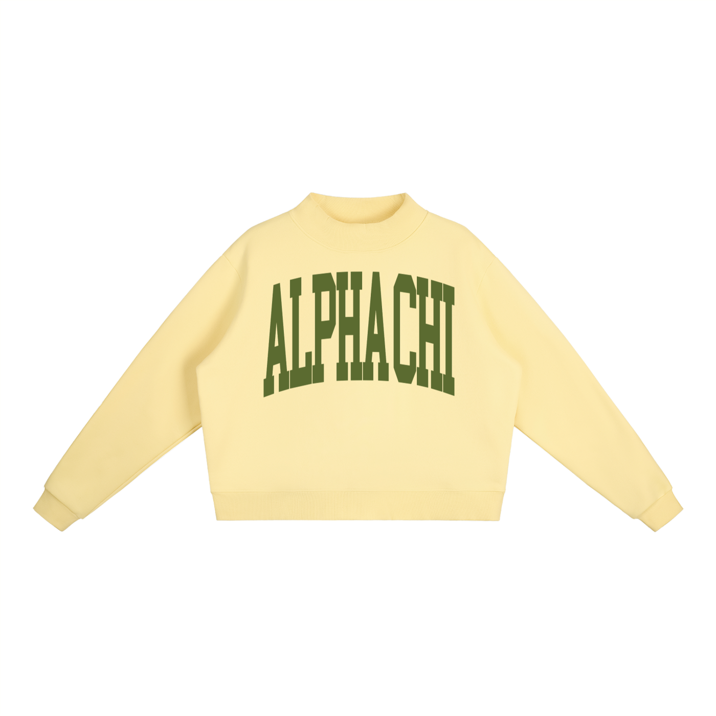Alpha Chi Omega Big Mock Neck Sweatshirt - Ivy Society