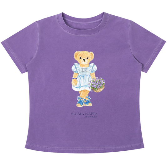 Sigma Kappa Flower Bear T Shirt