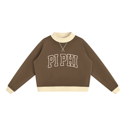 Pi Beta Phi Two Tone Mock Neck Sweatshirt