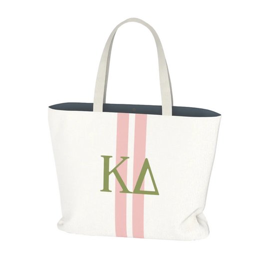 Kappa Delta Personalized Stripe Tote Bag