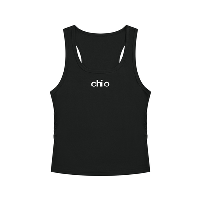 Chi Omega Athletic Ruched Tank Top
