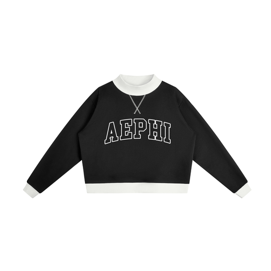 Alpha Epsilon Phi Two Tone Mock Neck Sweatshirt