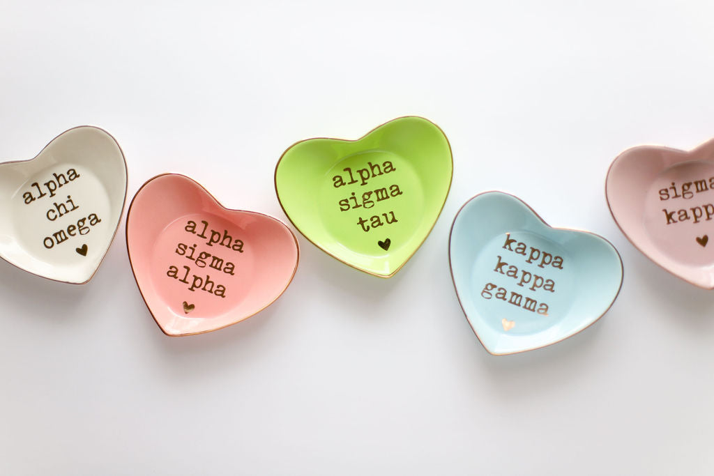 Alpha Sigma Alpha Heart Ring Dish