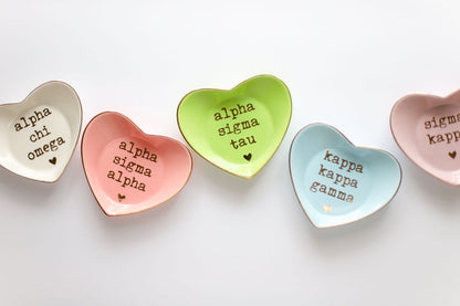 Alpha Sigma Alpha Heart Ring Dish