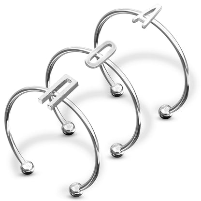 Alpha Omicron Pi Silver Ring Stack