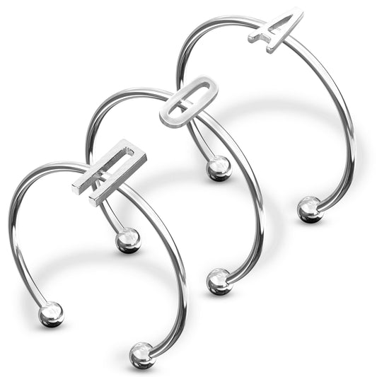 Alpha Omicron Pi Silver Ring Stack