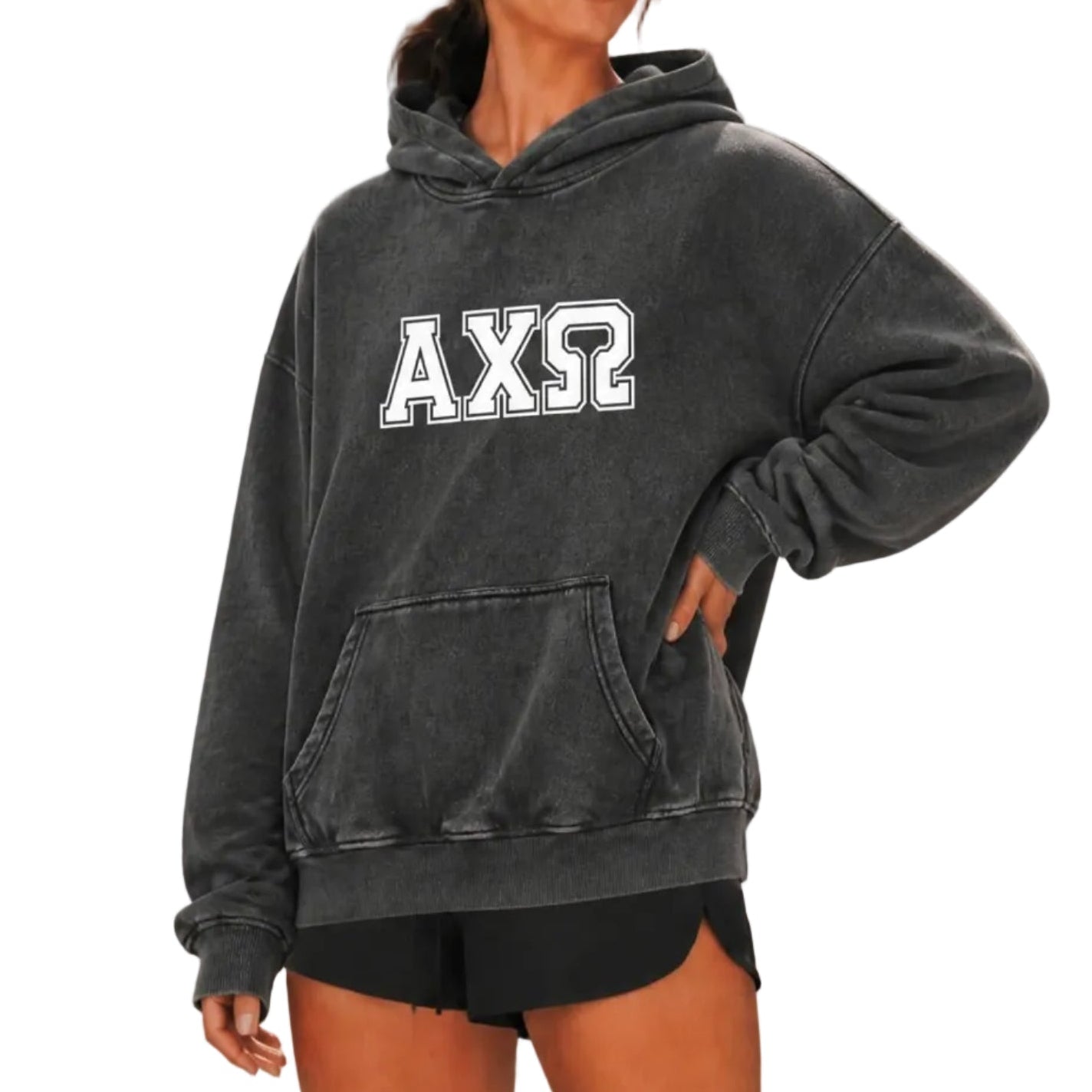 Alpha Chi Omega Letters Hoodie