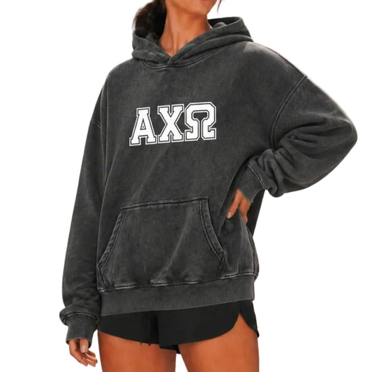 Alpha Chi Omega Letters Hoodie