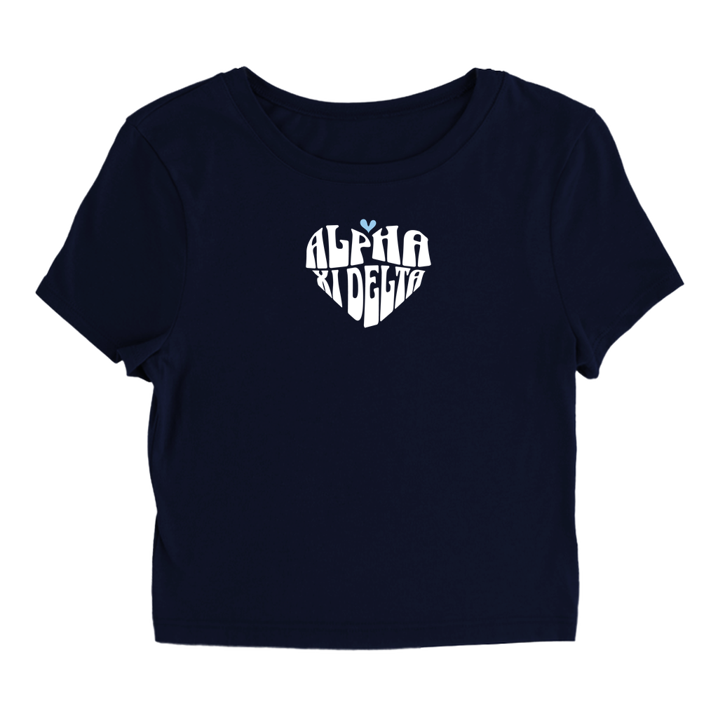 Alpah Xi Delta Heart Baby Tee - Ivy Society