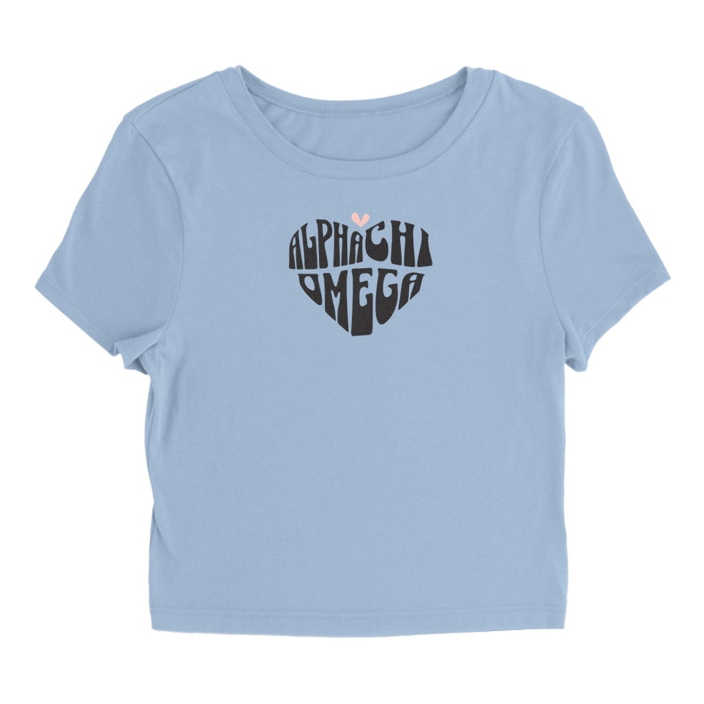 Alpha Chi Omega Heart Baby Tee - Ivy Society