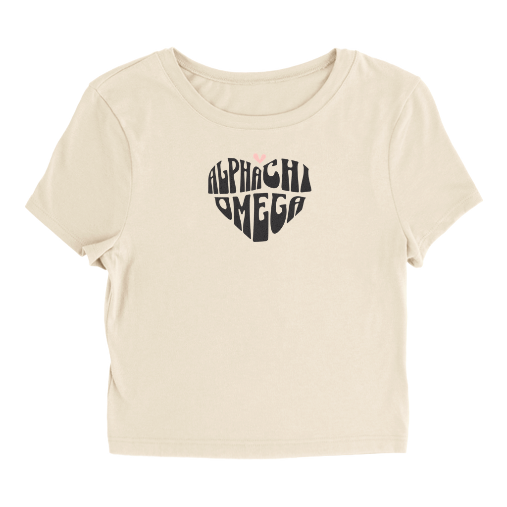 Alpha Chi Omega Heart Baby Tee - Ivy Society