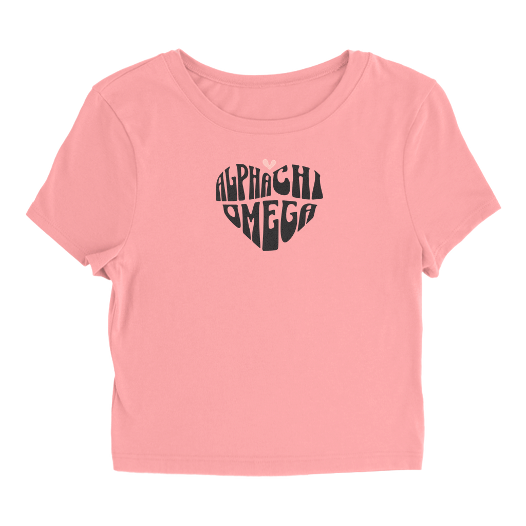 Alpha Chi Omega Heart Baby Tee - Ivy Society