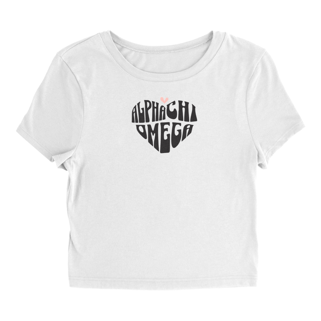 Alpha Chi Omega Heart Baby Tee - Ivy Society