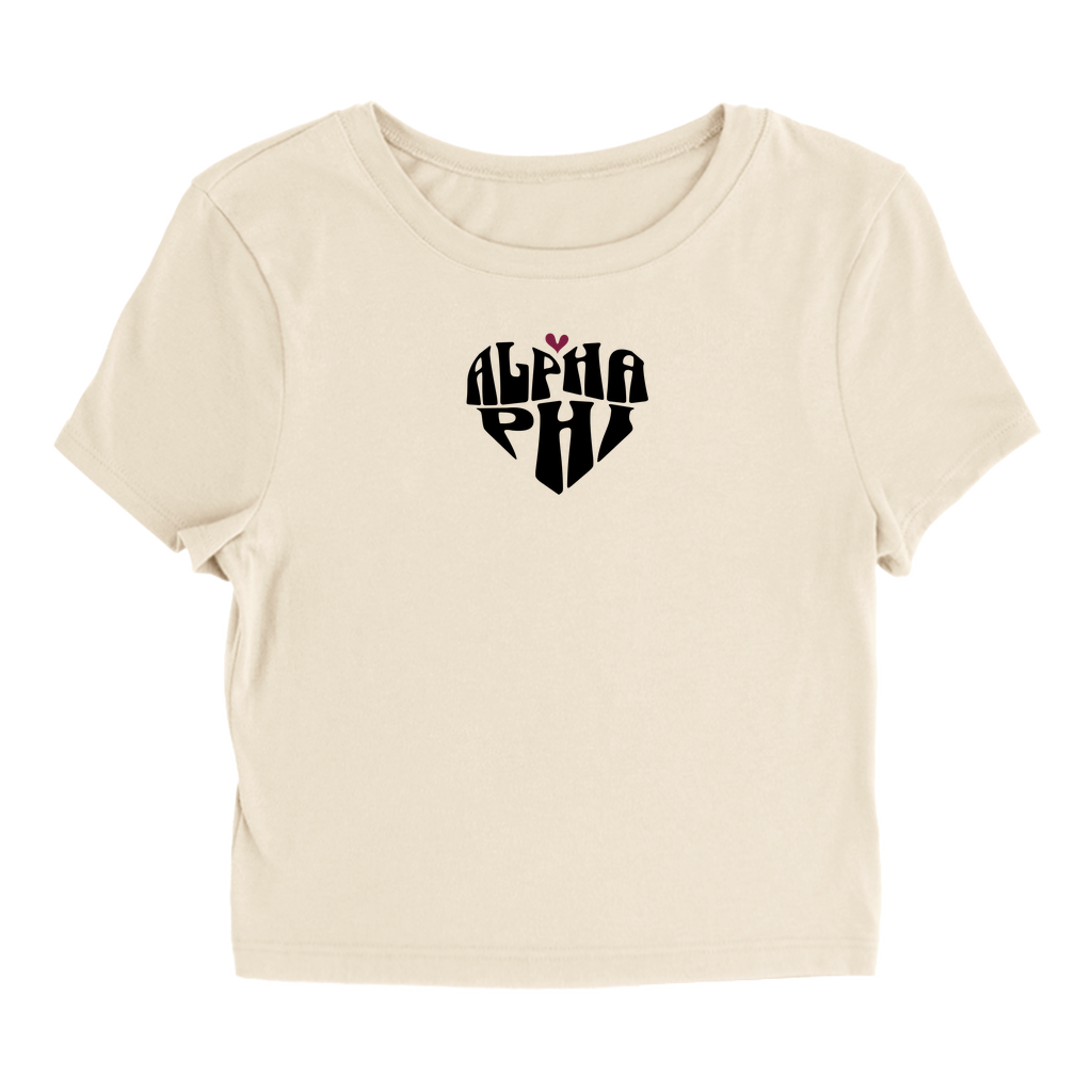 Alpha Phi Heart Baby Tee - Ivy Society